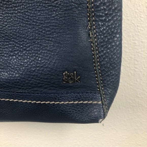 The Sak Lucia Leather Crossbody Bag Blue Everyday Casual Purse - Picture 2 of 16